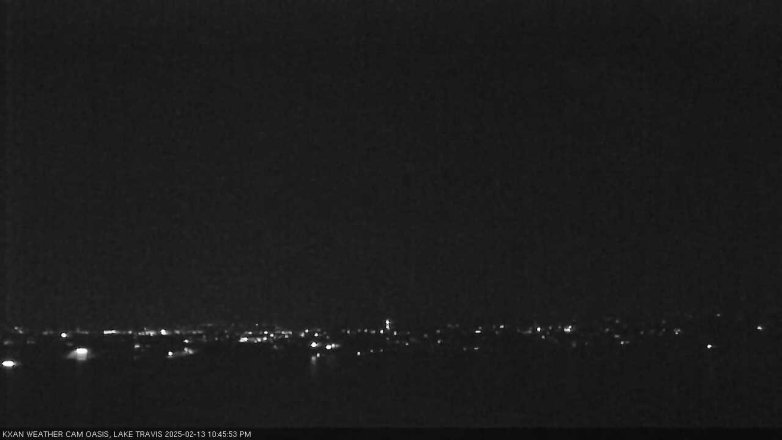 Lake Travis webcam, February 13, 2025 10:45 PM CT