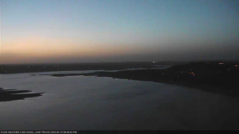 Lake Travis webcam, February 15, 2025 6:45 PM CT