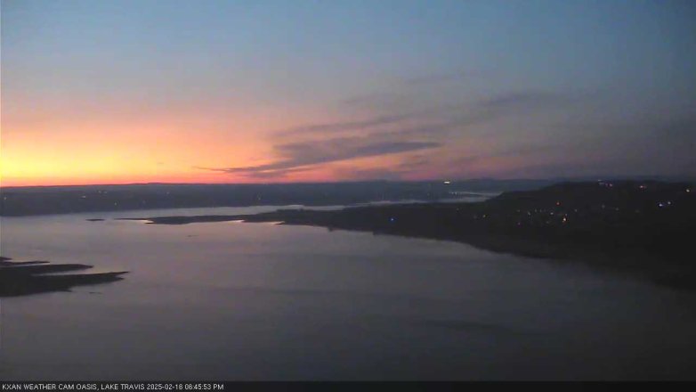 Lake Travis webcam, February 16, 2025 6:45 PM CT