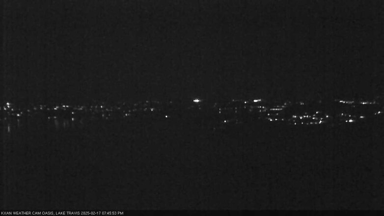 Lake Travis webcam, February 17, 2025 7:45 PM CT
