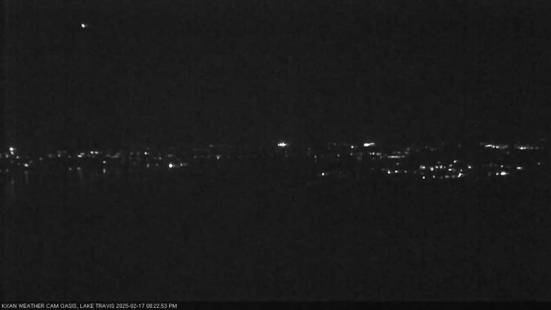 Lake Travis webcam, February 17, 2025 8:25 PM CT