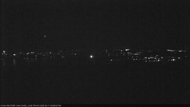 Lake Travis webcam, February 17, 2025 9:00 PM CT