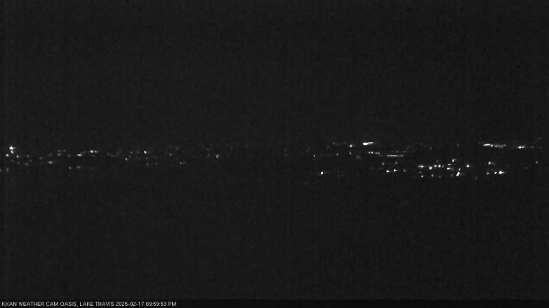 Lake Travis webcam, February 17, 2025 10:00 PM CT