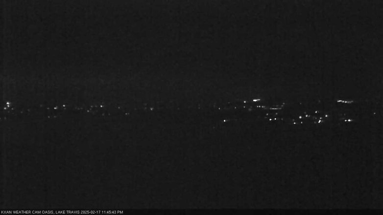Lake Travis webcam, February 17, 2025 11:45 PM CT