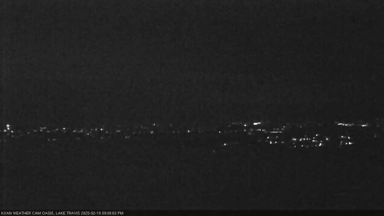 Lake Travis webcam, February 19, 2025 9:00 PM CT