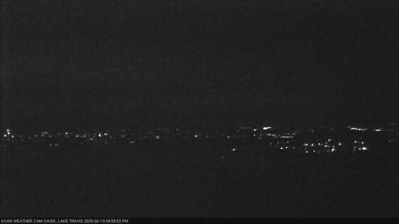 Lake Travis webcam, February 19, 2025 10:00 PM CT