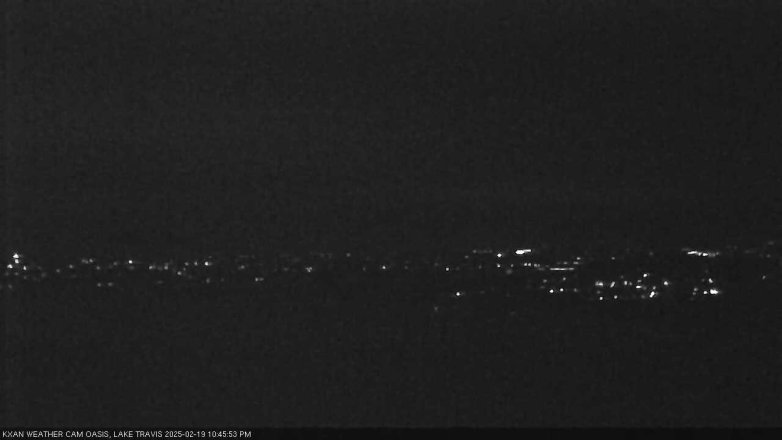 Lake Travis webcam, February 19, 2025 10:45 PM CT