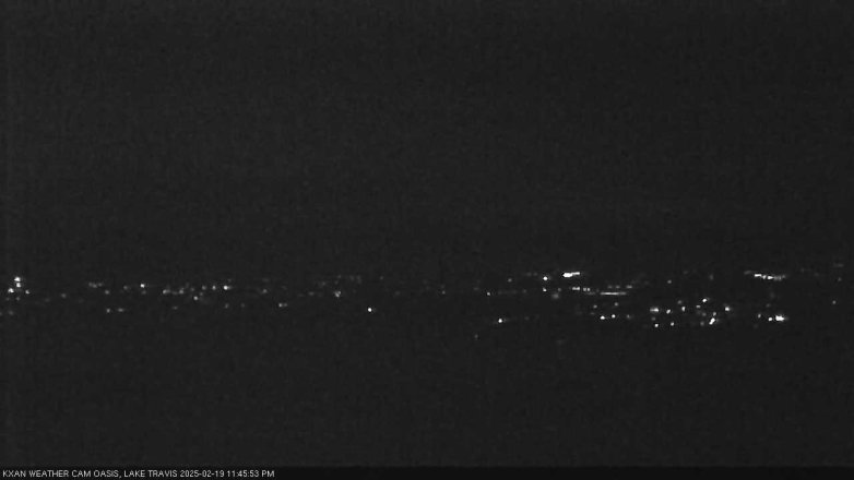 Lake Travis webcam, February 19, 2025 11:45 PM CT