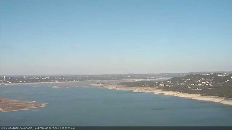 Lake Travis webcam, February 20, 2025 9:00 AM CT