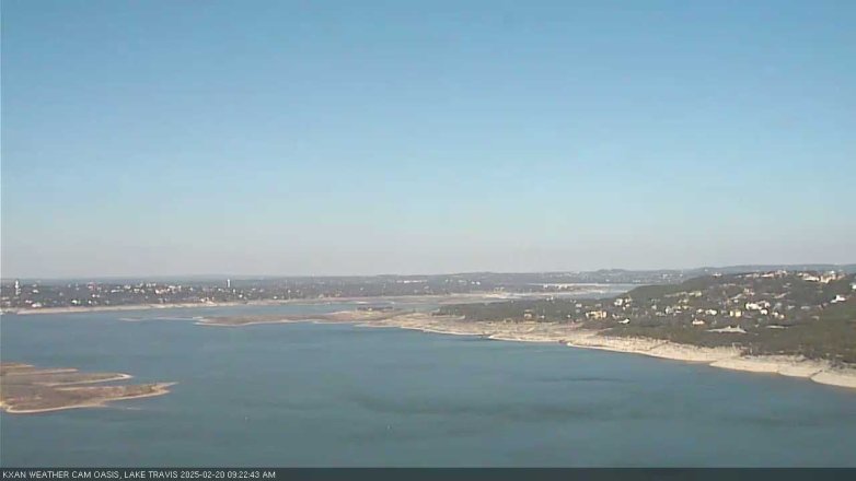 Lake Travis webcam, February 20, 2025 9:25 AM CT
