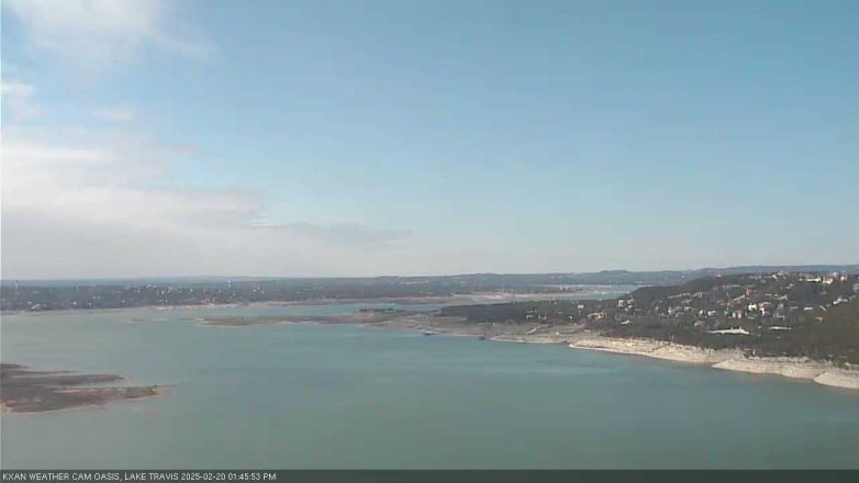 Lake Travis webcam, February 20, 2025 1:45 PM CT