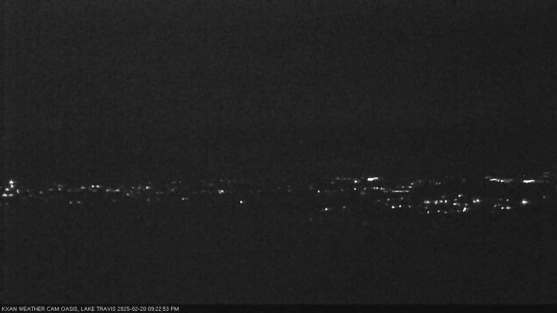 Lake Travis webcam, February 20, 2025 9:25 PM CT