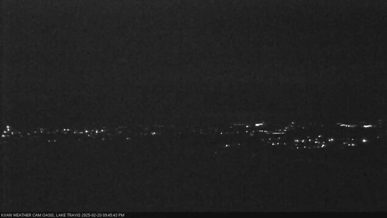 Lake Travis webcam, February 20, 2025 9:45 PM CT