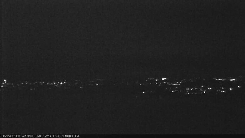 Lake Travis webcam, February 20, 2025 10:00 PM CT