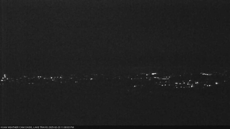 Lake Travis webcam, February 20, 2025 11:00 PM CT