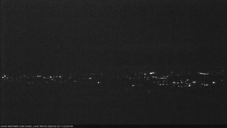 Lake Travis webcam, February 20, 2025 11:25 PM CT