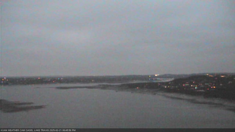 Lake Travis webcam, February 21, 2025 6:45 PM CT