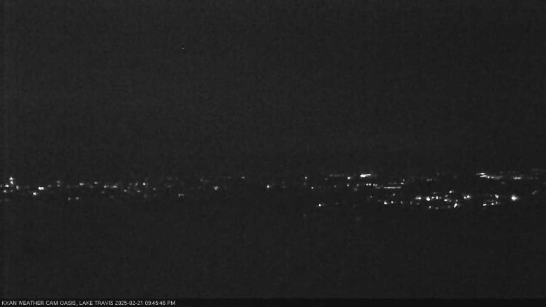 Lake Travis webcam, February 21, 2025 9:45 PM CT