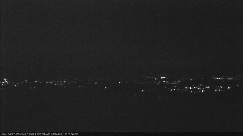 Lake Travis webcam, February 21, 2025 10:00 PM CT