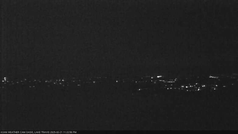 Lake Travis webcam, February 21, 2025 11:25 PM CT