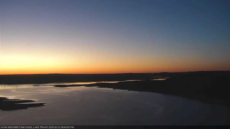 Lake Travis webcam, February 23, 2025 6:45 PM CT
