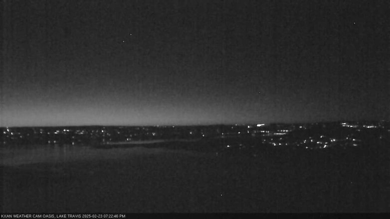Lake Travis webcam, February 23, 2025 7:25 PM CT