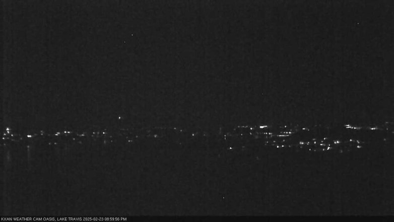 Lake Travis webcam, February 23, 2025 9:00 PM CT