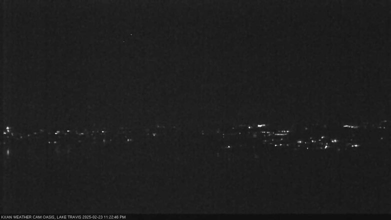 Lake Travis webcam, February 23, 2025 11:25 PM CT