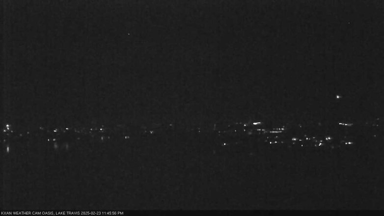 Lake Travis webcam, February 23, 2025 11:45 PM CT