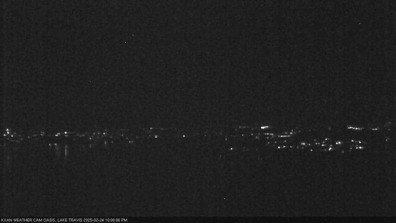 Lake Travis webcam, February 24, 2025 10:00 PM CT
