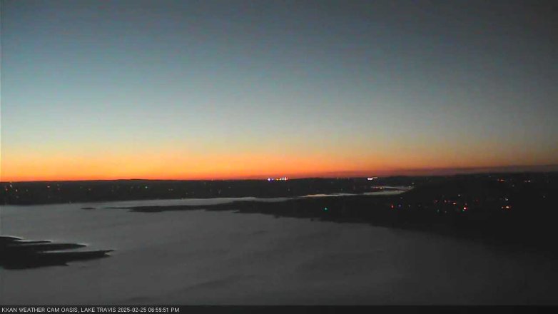 Lake Travis webcam, February 25, 2025 7:00 PM CT