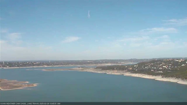 Lake Travis webcam, February 26, 2025 10:45 AM CT