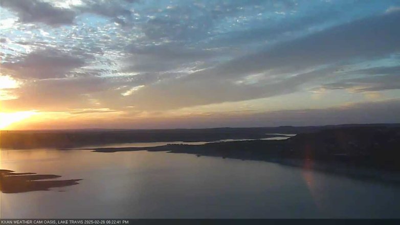 Lake Travis webcam, February 26, 2025 6:25 PM CT