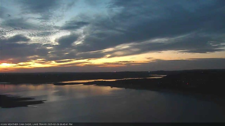 Lake Travis webcam, February 26, 2025 6:45 PM CT