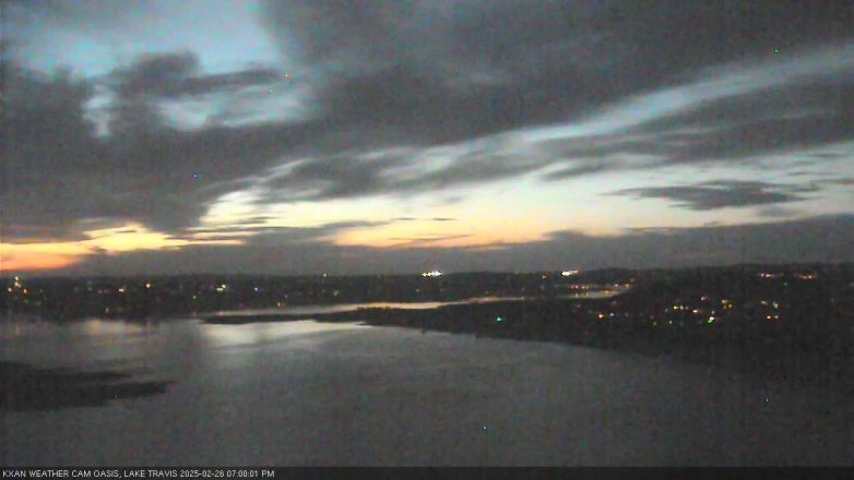 Lake Travis webcam, February 26, 2025 7:00 PM CT
