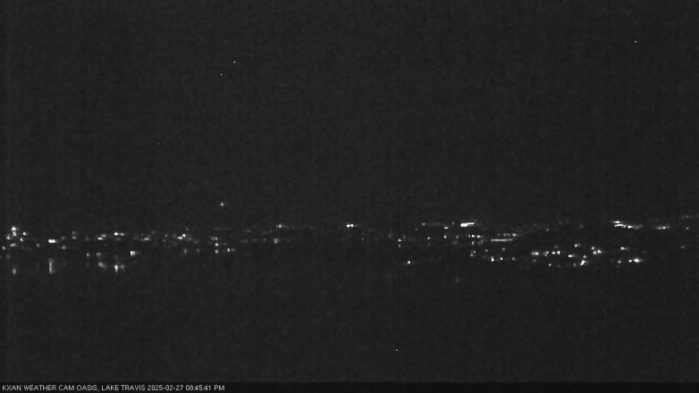Lake Travis webcam, February 27, 2025 8:45 PM CT