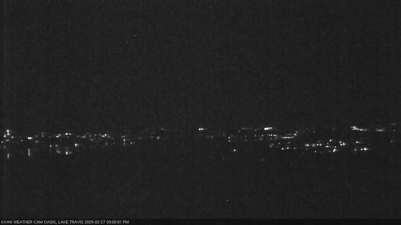 Lake Travis webcam, February 27, 2025 9:00 PM CT