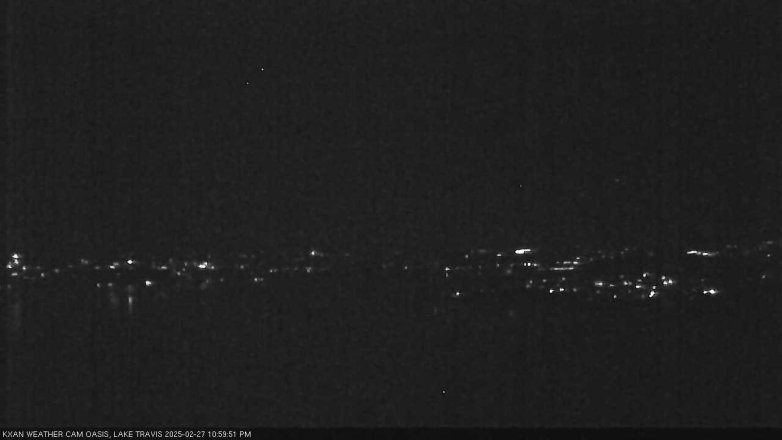 Lake Travis webcam, February 27, 2025 11:00 PM CT