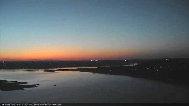 Lake Travis webcam, February 28, 2025 7:00 PM CT