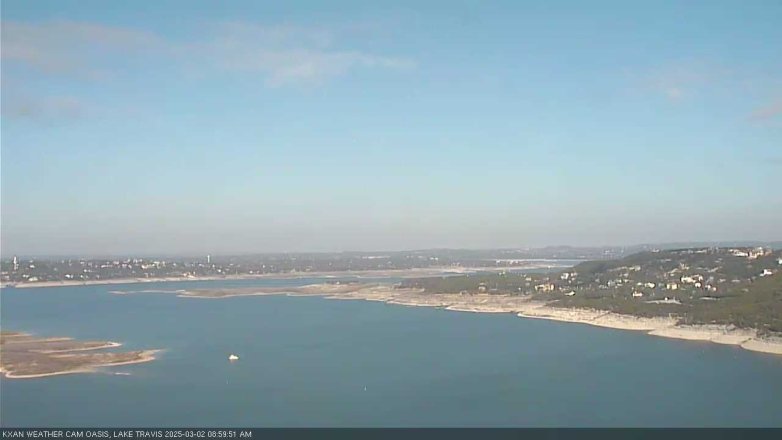 Lake Travis webcam, March 2, 2025 9:00 AM CT
