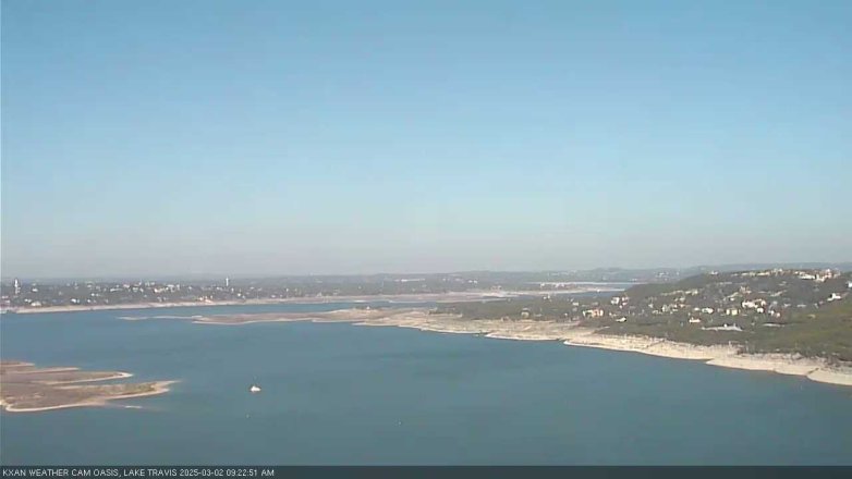 Lake Travis webcam, March 2, 2025 9:25 AM CT