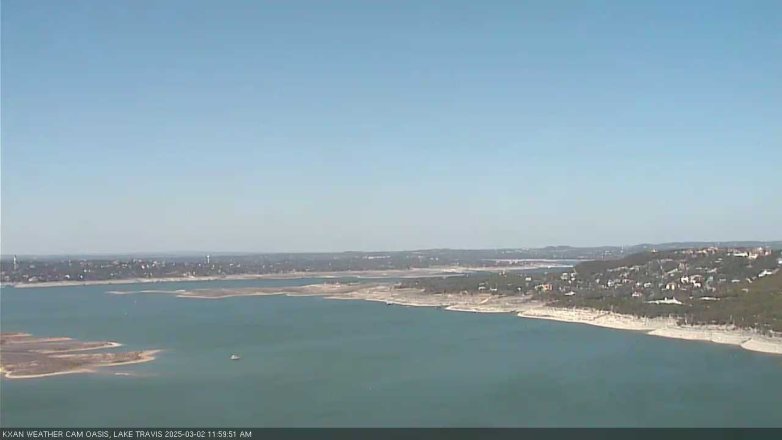 Lake Travis webcam, March 2, 2025 12:00 PM CT