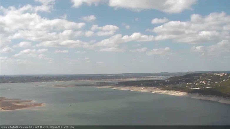 Lake Travis webcam, March 2, 2025 1:45 PM CT