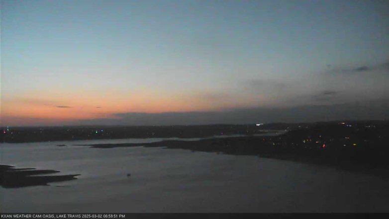 Lake Travis webcam, March 2, 2025 7:00 PM CT