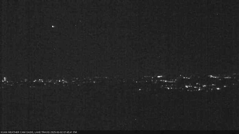 Lake Travis webcam, March 2, 2025 7:45 PM CT