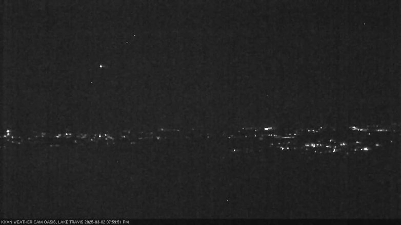 Lake Travis webcam, March 2, 2025 8:00 PM CT