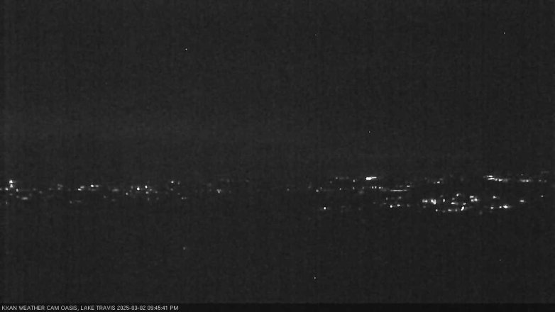 Lake Travis webcam, March 2, 2025 9:45 PM CT