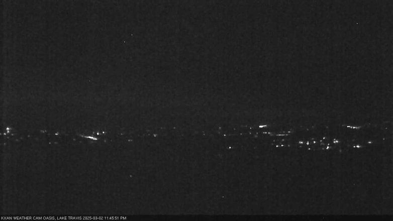 Lake Travis webcam, March 2, 2025 11:45 PM CT