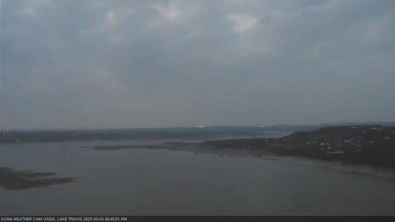 Lake Travis webcam, March 3, 2025 6:45 PM CT