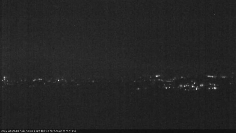 Lake Travis webcam, March 3, 2025 9:00 PM CT